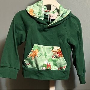 Pete and Lucy Gingerbread Festive Holiday Hoodie NWT 0-6 months
